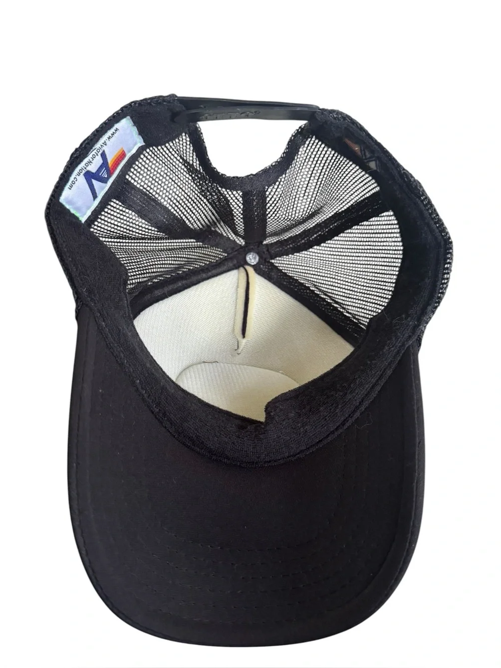 Aviator Nation Smiley Vintage Trucker Hat in black NWOT